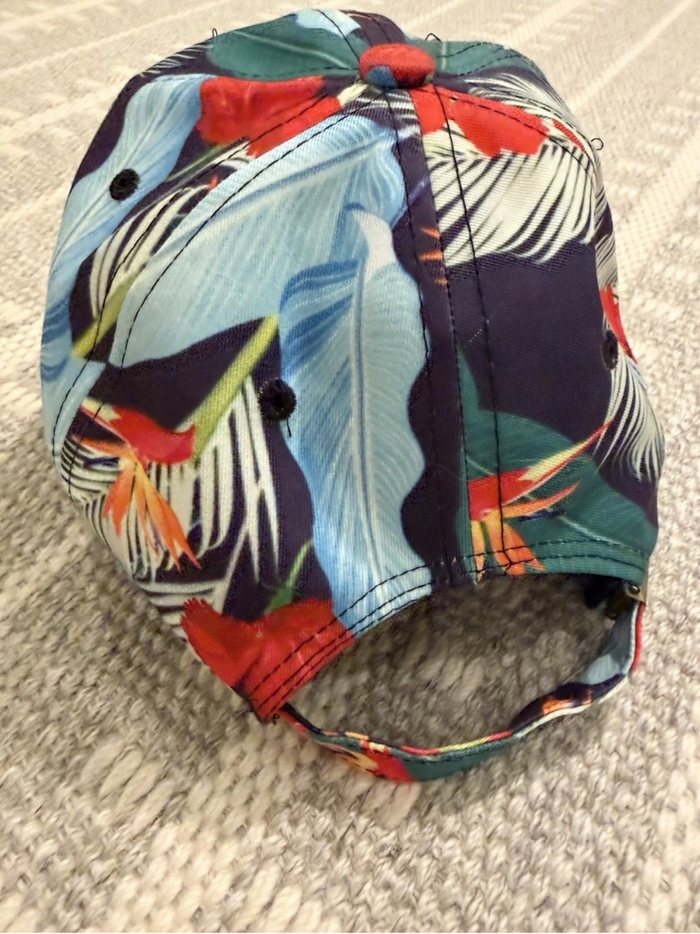 BLK Headwear Tropical Floral Hibiscus Baseball Cap Hat OS - Picture 4 of 7